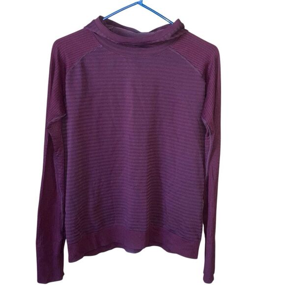 Lululemon Keep The Heat Thermal Hoodie In Dark Adobe wool blend sz 10 #758 - Picture 2 of 6